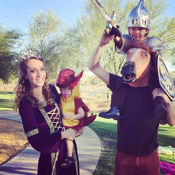 The Knight (With Some Help From His Trusty Steed) Saved The Princess From The Pesky Dragon At Tonight's Halloween Party