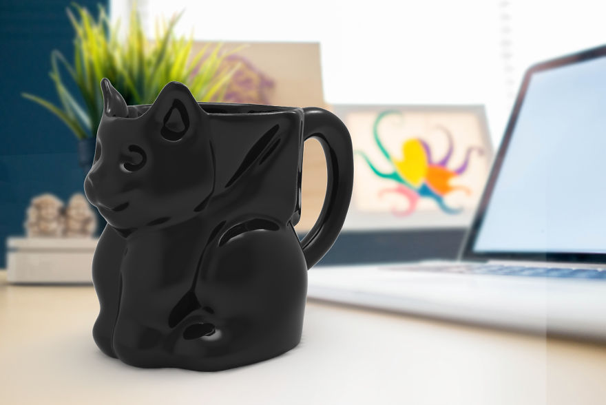 Bat Cat Mug - Just Perfect For Halloween