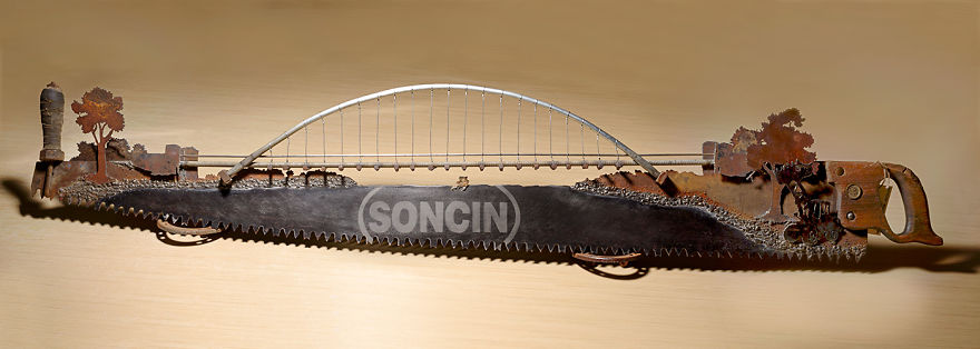 This Saw Was Designed To Commemorate The Completion Of A Large Bridge Project