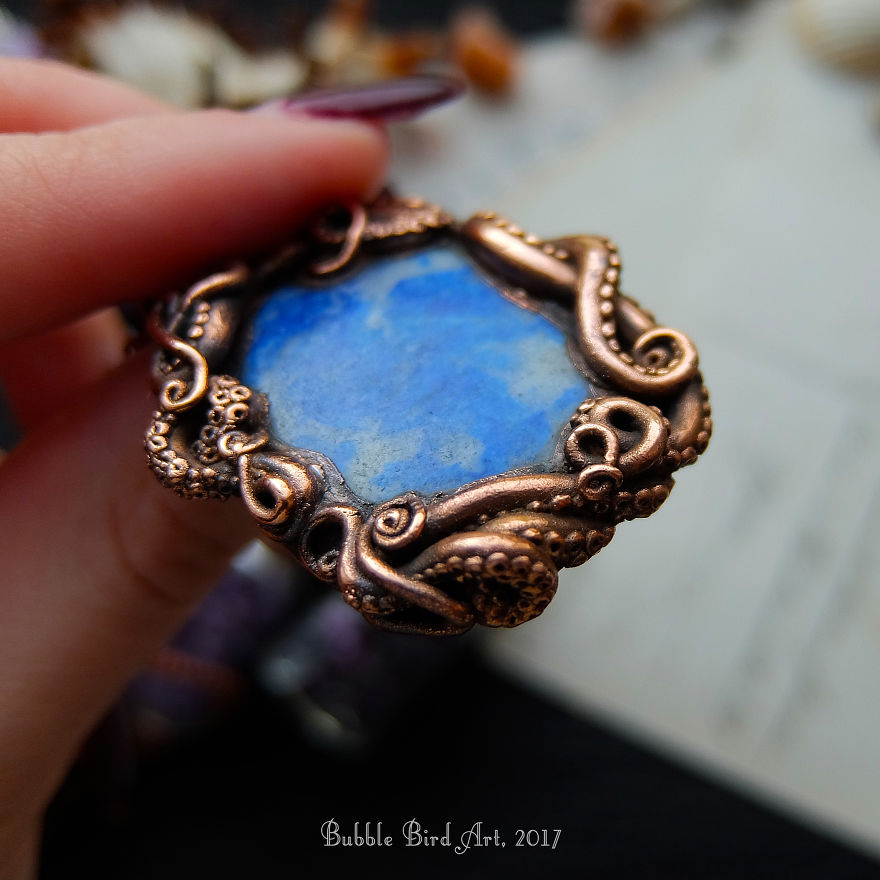 I Make Nature-Inspired Copper Electroformed Jewerly | Bored Panda