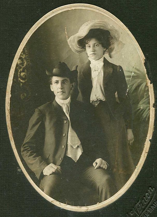 Great-Grandma Goldie & Her First Husband Tom, Circa 1910