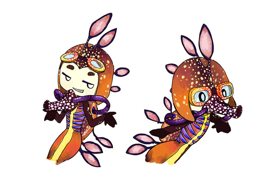 I Created A Fantasy Underwater World With Characters Based On Diferent Species Of Nudibranchs And Other Sea Animals I Created A Fantasy Underwater World With Characters Based On Diferent Species Of Nudibranchs And Other Sea Animals