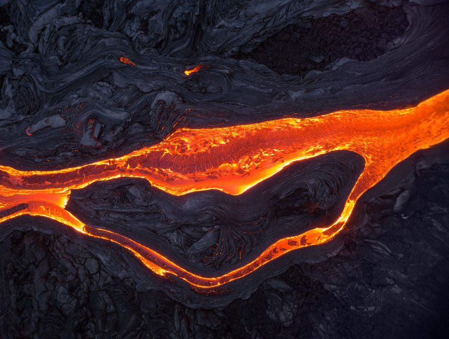 I Melted My Drone Camera Flying Too Close To The Lava Flows Of Mount Kilauea, Hawaii
