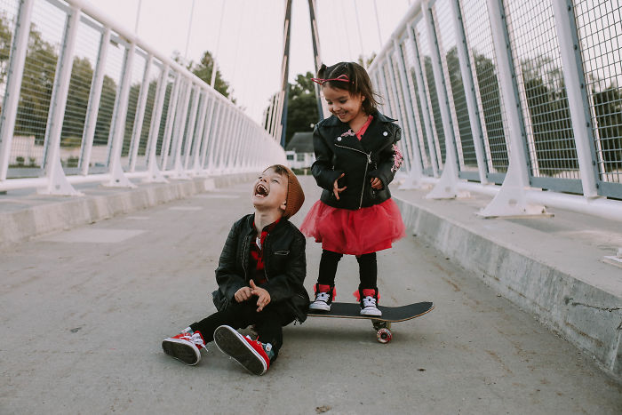Toddler Skater Boy And Punk Rock Princess Themed Birthday Pictures