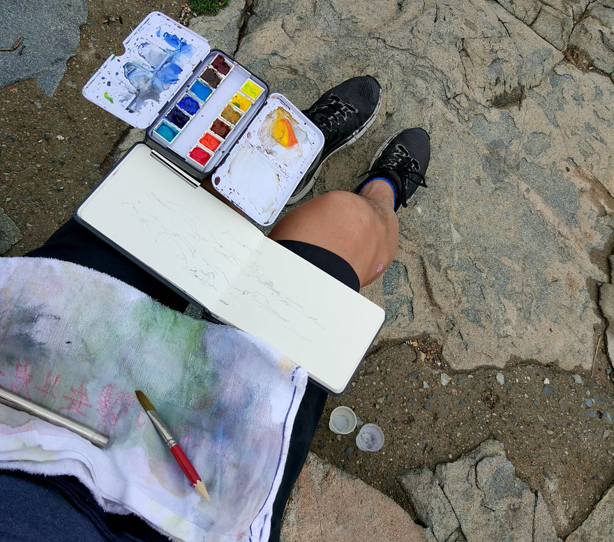I Toured South Korea With A Tiny Bicycle And A Tiny Sketchbook