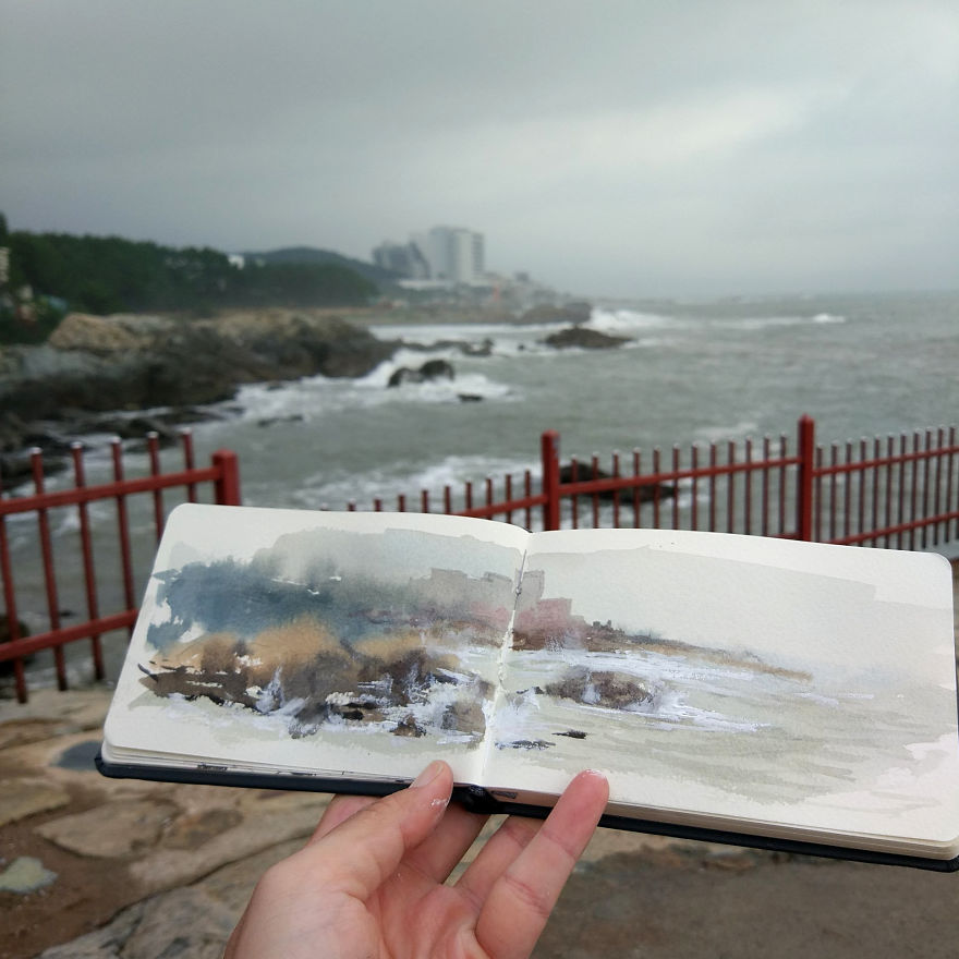 I Toured South Korea With A Tiny Bicycle And A Tiny Sketchbook