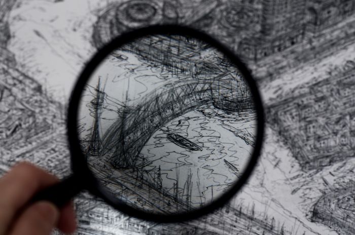 It Took Me Over A Month To Complete This Detailed Manchester Cityscape