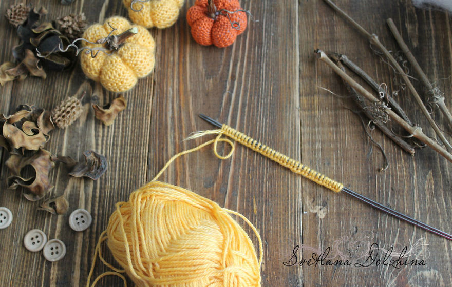 Knitting A Sweet Pumpkin Home Decor In 30 Minutes