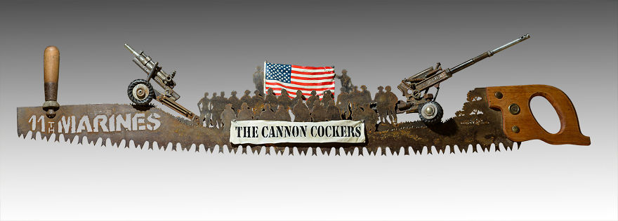 This Was Fun Design For A Saw That Was Raffled Off To Raise Money For Wounded Marines