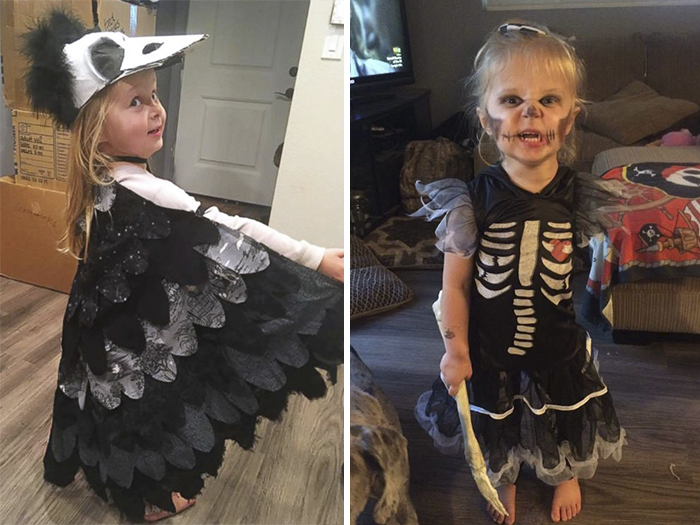 Mother Creates Halloween Costumes For Her 3-Year-Old Who Had Her Arm Amputated Because Of Cancer