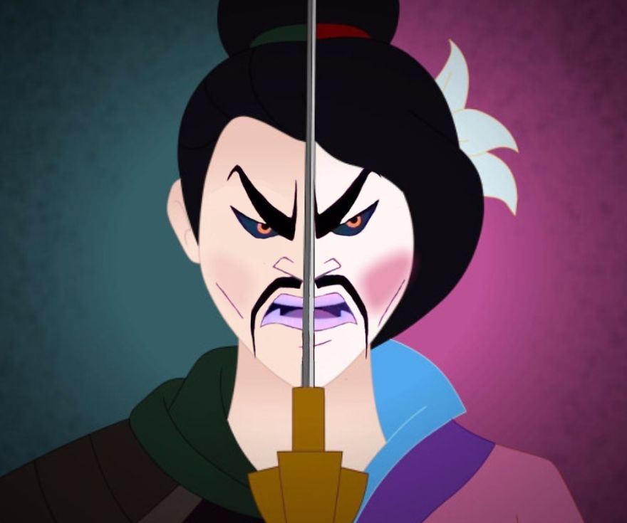I Added Disney Villains To Their Corresponding Protagonists' Face