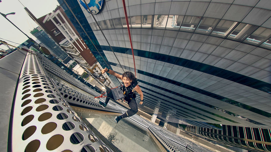 I Photographed Everyday Heroes Leaping Off A Skyscraper