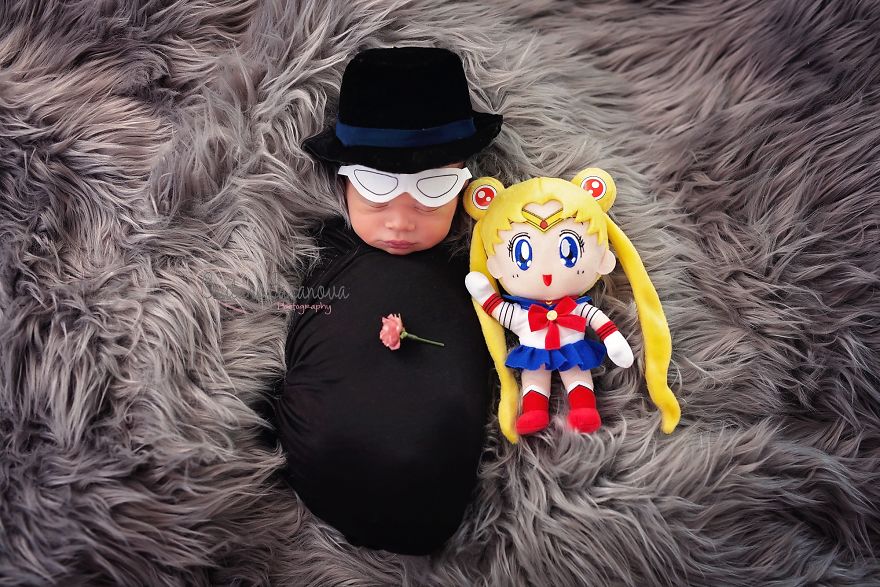 Sailor Moon Newborn Photo Shoot