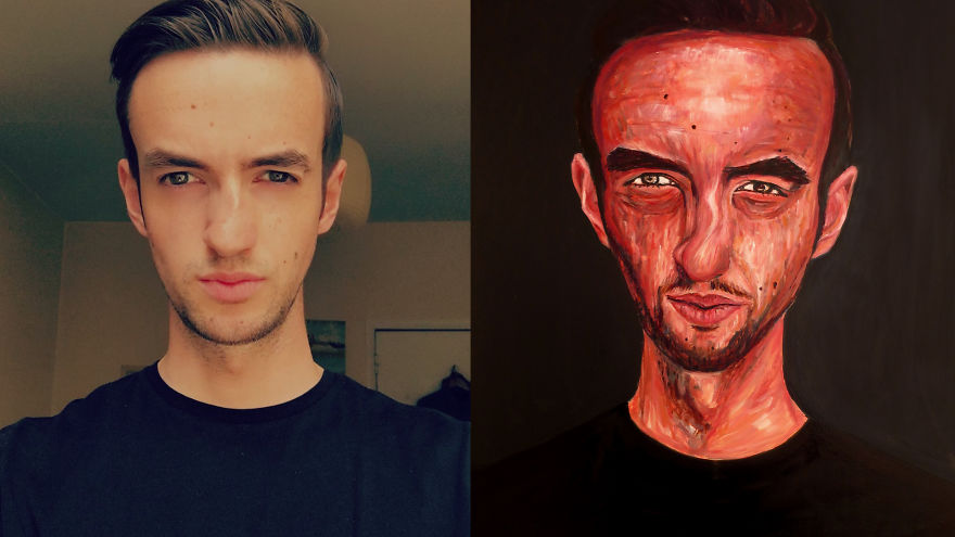 She Painted Stranger's Selfies From Instagram. Would This Creep You Out?