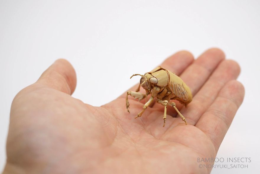 Japanese Artist Creates Incredibly Intricate Life-Size Insects From Bamboo, And The Result Will Impress You