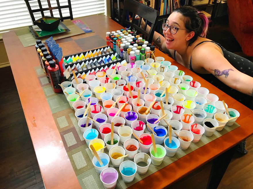 What Happens When You Pour 100 Different Colors Onto A Canvas?