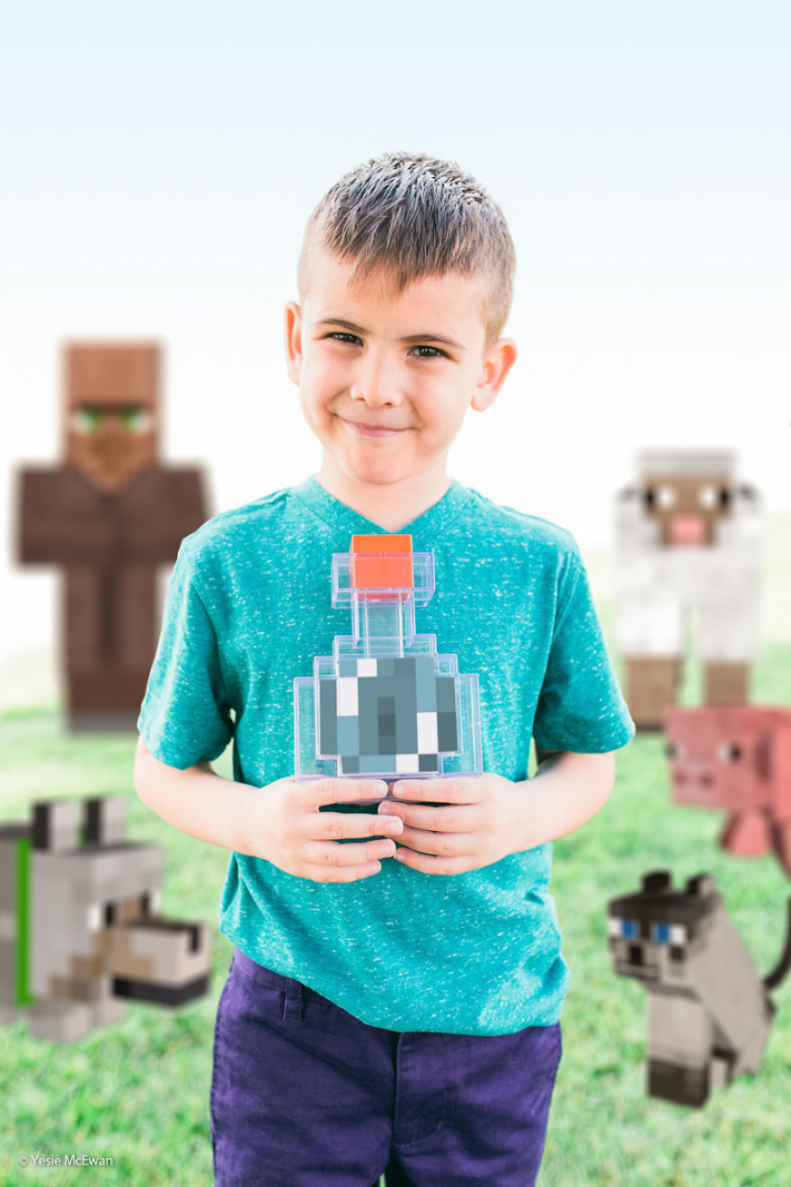 Yesie McEwan 84 59d91a94448ae  880 - Pai cria Minecraft Photo Series com os filhos