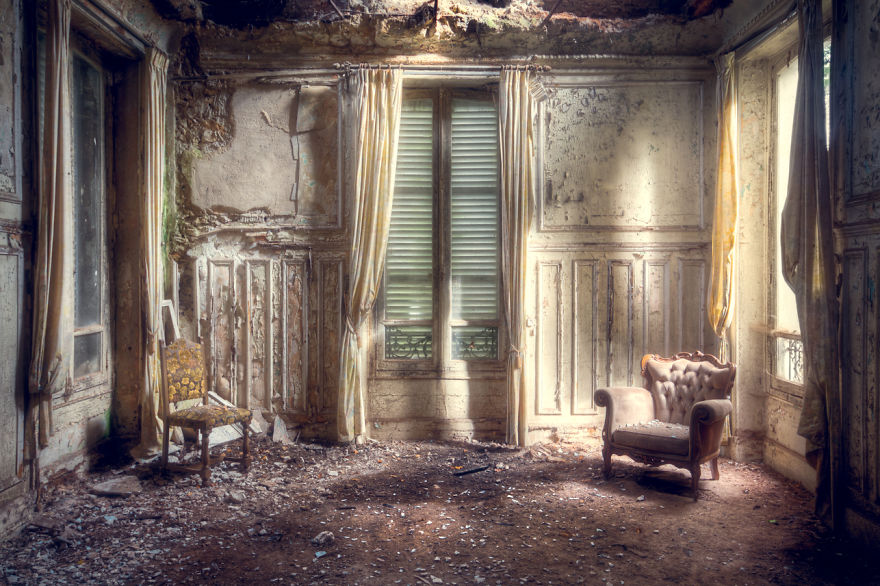 Abandoned Room With Chairs