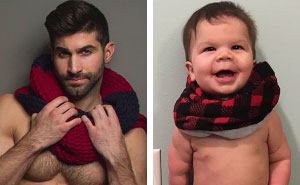 Mom Makes Fun Of Her Model Brother By Having Her Toddler Recreate His Poses, And Result Is Hilariously Adorable