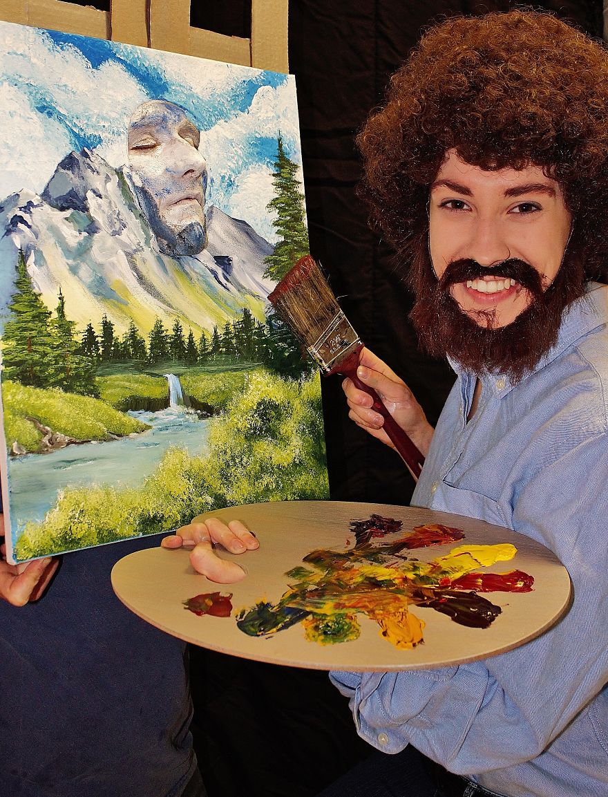 A Happy Little Costume Inspired By Bob Ross
