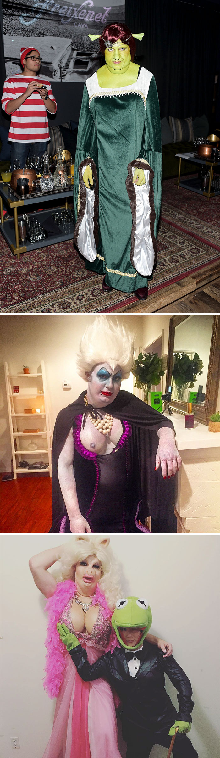 Colton Haynes As Princess Fiona, Ursula And Miss Piggy