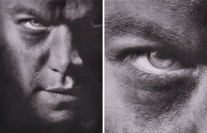 Matt Damon Meets Jason Bourne In Charcoal