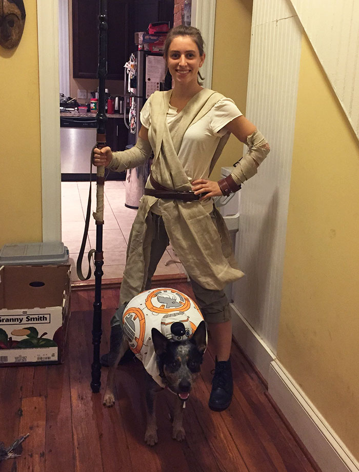 The Pup And I Went As Bb-8 And Rey