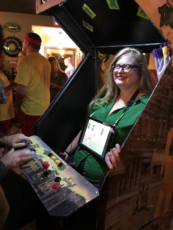 This Girl Came To Costume Party As A Functioning TMNT Arcade Game
