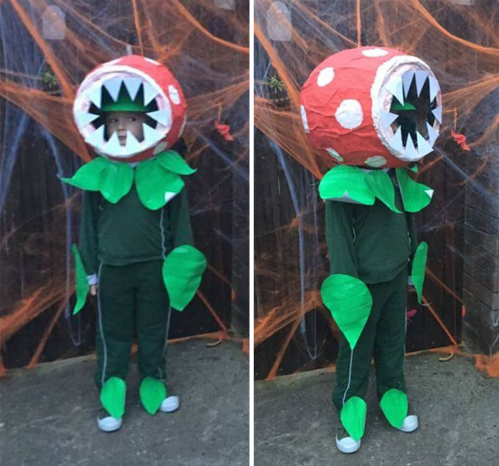 My 6-Year-Old Nephew Wanted To Be The Mario Piranha Plant For Halloween