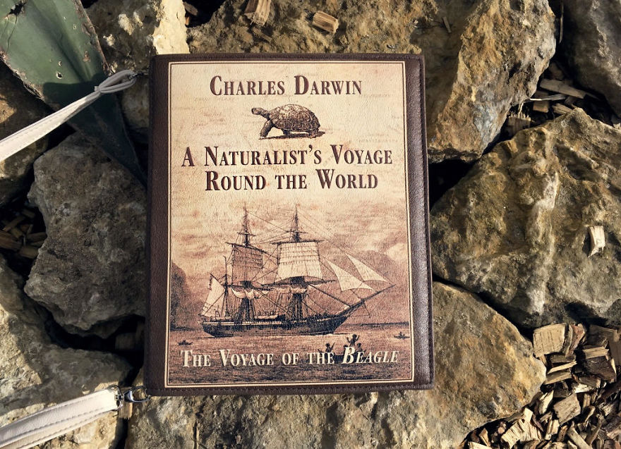 Charles Darwin's "A Naturalist's Voyage Round The World" Book Purse