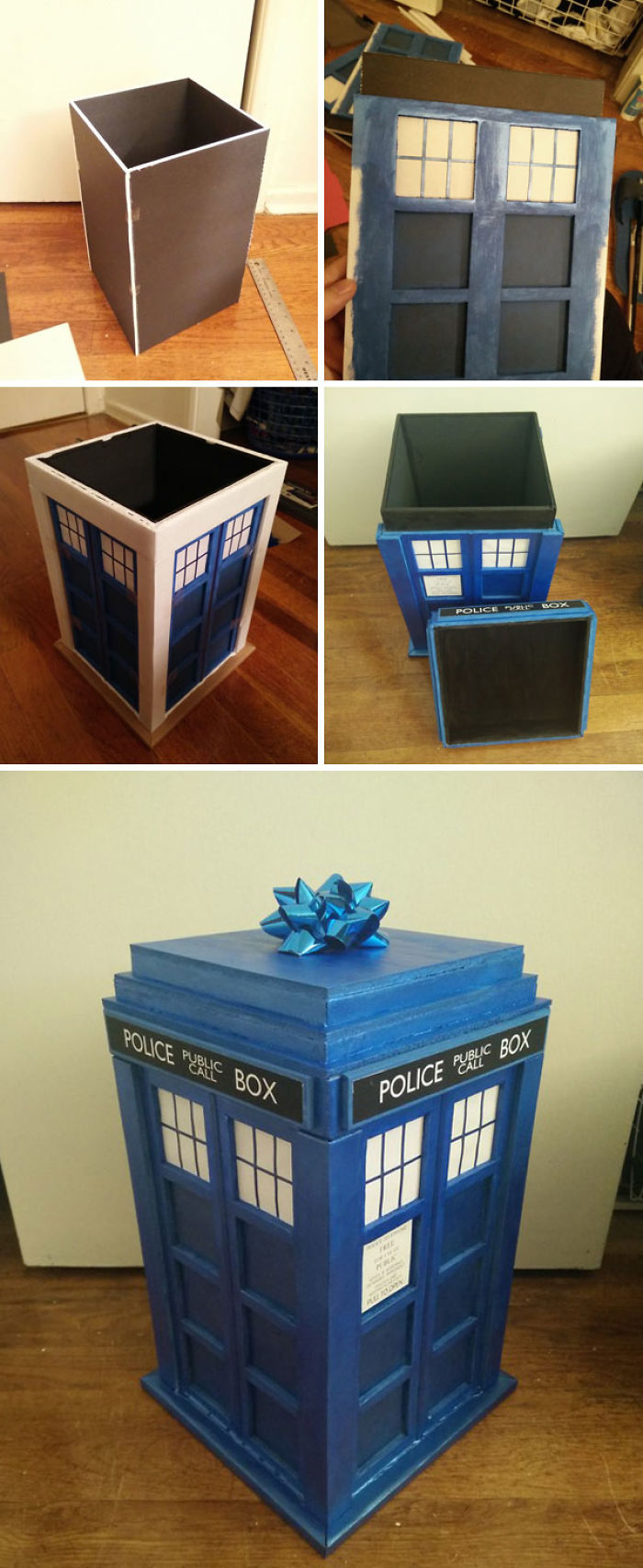 Caja de regalo en forma de Tardis para mi novia