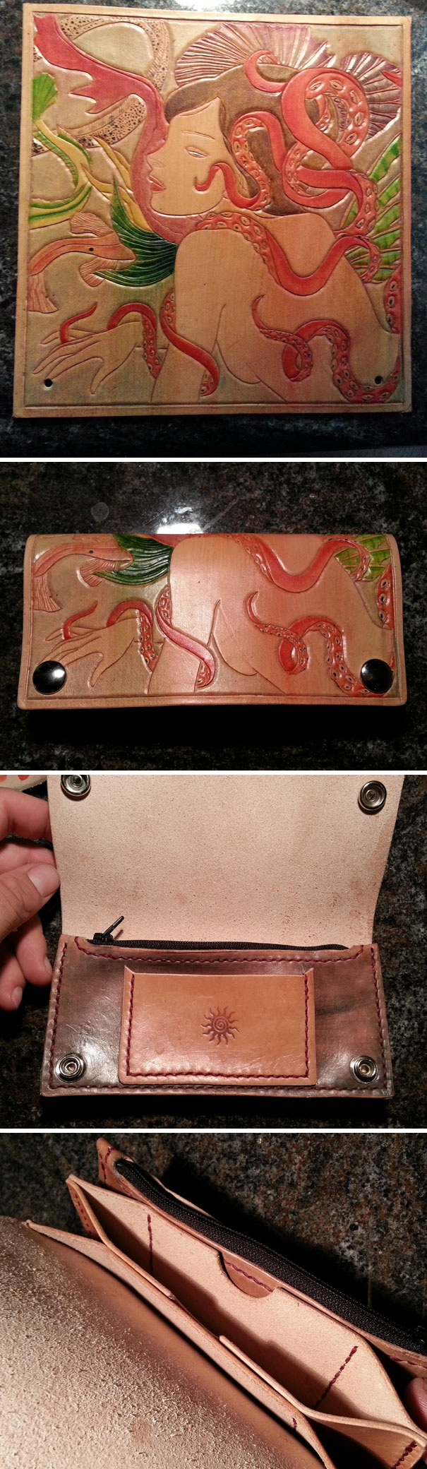I Made This Leather Wallet For My Wife
