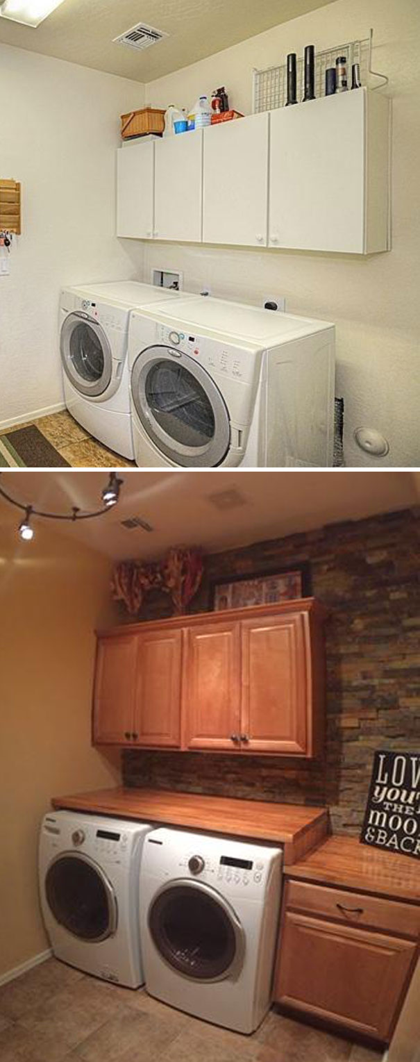 While My Wife Was Out Of Town For A Week, I Remodeled Our Laundry Room