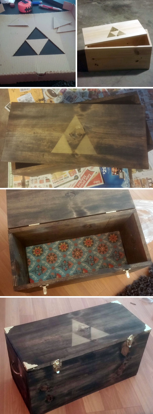 Triforce Chest I Made For My Girlfriend To Hold Her Art Supplies