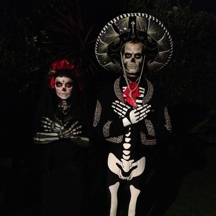 Josh Duhamel y Fergie como pareja del Día de los Muertos