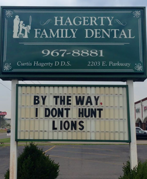 A Dentist In My Hometown Always Keeps Something Humorous On His Sign. This Is The Best One Yet