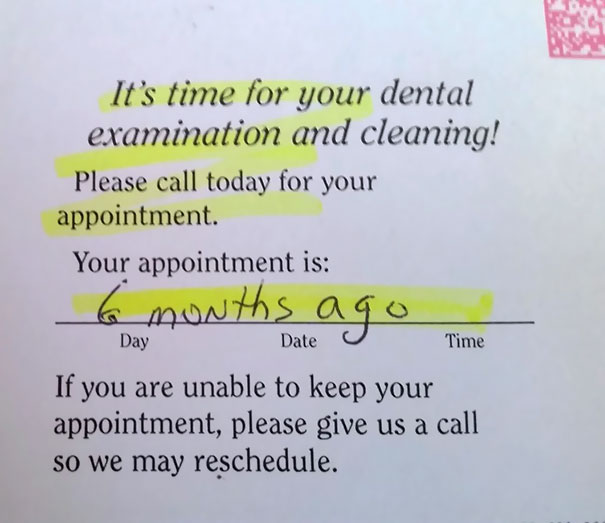 My Dentist Is Slightly Passive Aggressive
