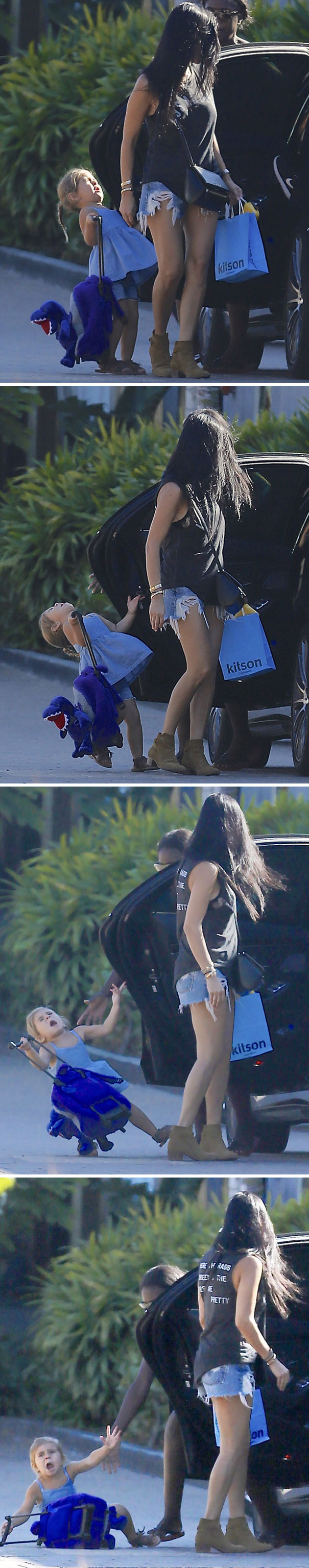 Kourtney Kardashian Slams Daughter With Car Door