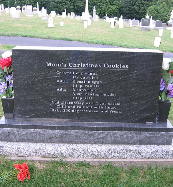 On The Backside Of Mom's Headstone