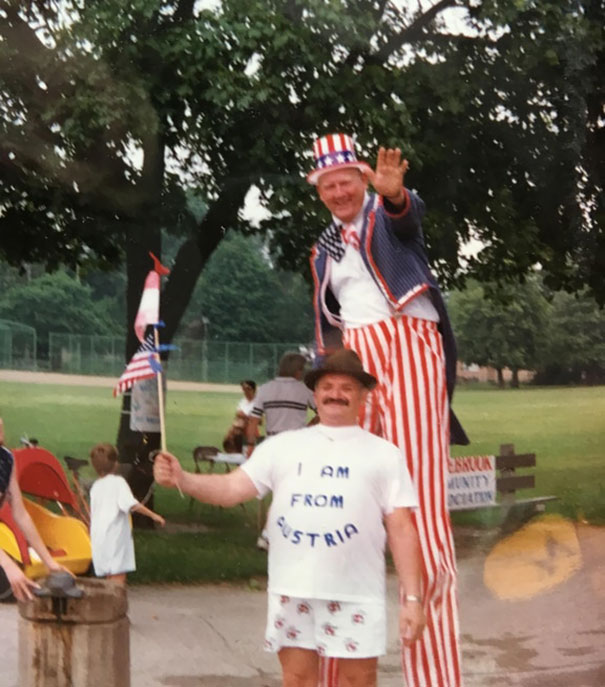 My Uncle Came To America Only Once In His Life. Here He Is In Chicago On The 4th Of July