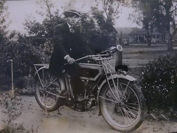 Grandpa Rocking It On His Bike - 1930's