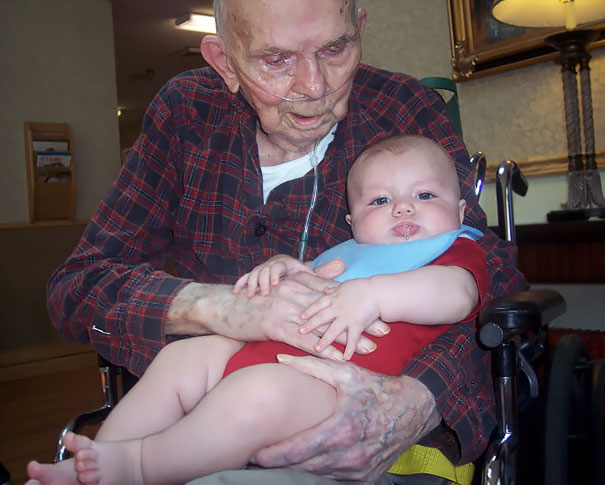 My Grandfather Meeting His Great-Grandson