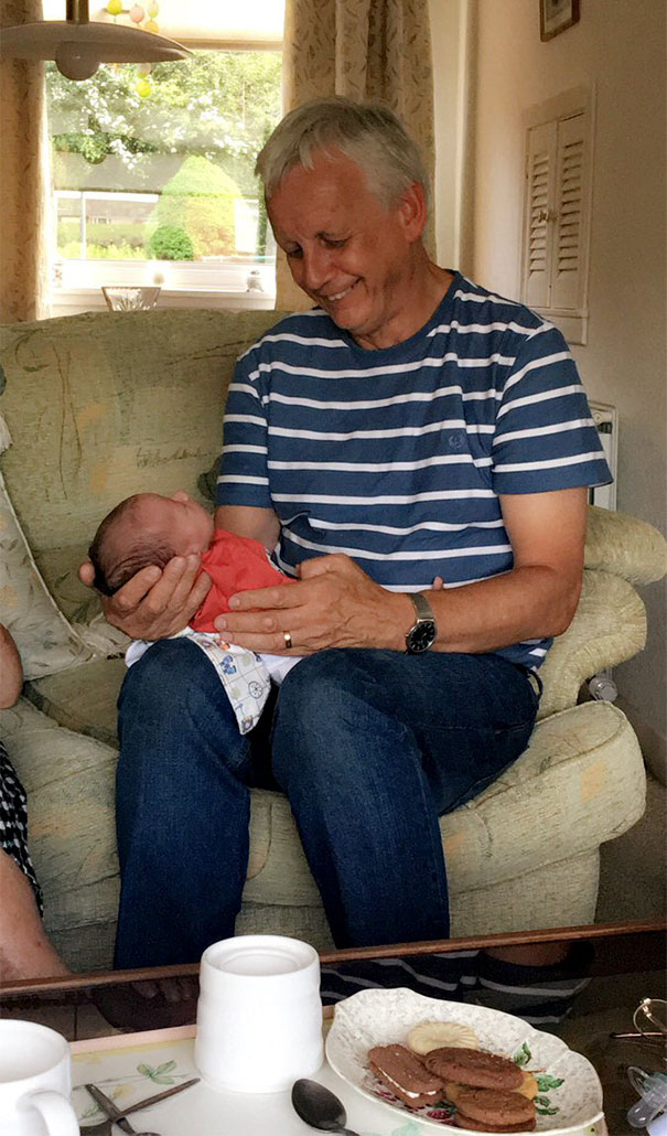 Meeting His Grandpa For The First Time
