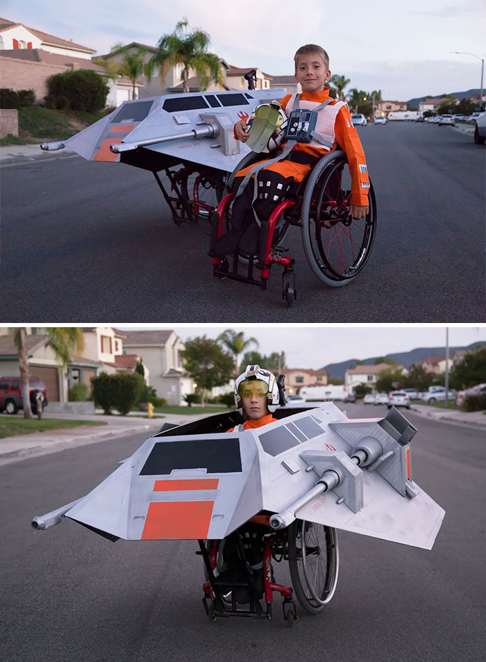 Epic Star Wars Snowspeeder Wheelchair Costume