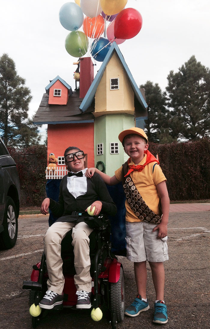 We Use My Daughters Wheelchair As Part Of Her Costume Every Year. May I Present Mr. Fredrickson And Russell