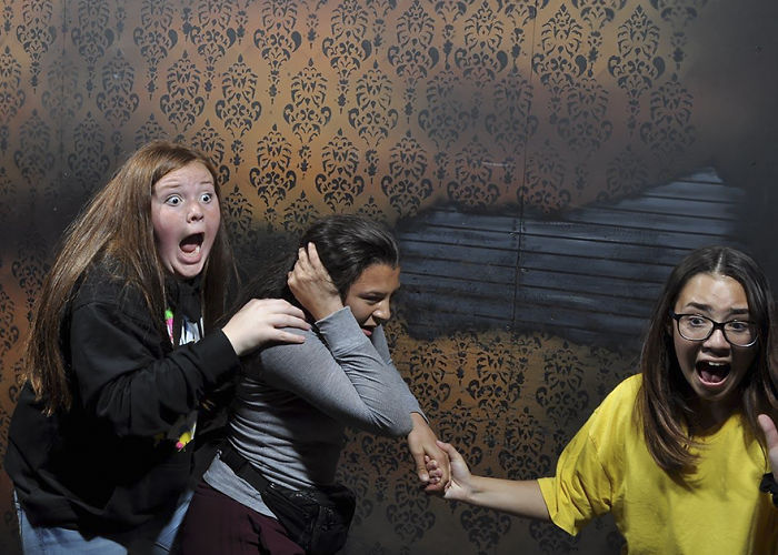 100 Hysterical Moments When People Got Scared To Death At A Haunted House, Caught By A Secret Cam