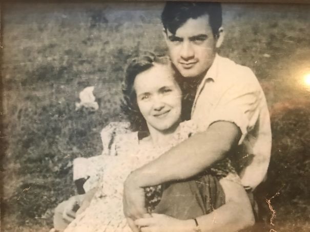 My Grandparents, Paul And Dorothy, Before He Left For War. He Made It Back To Her.