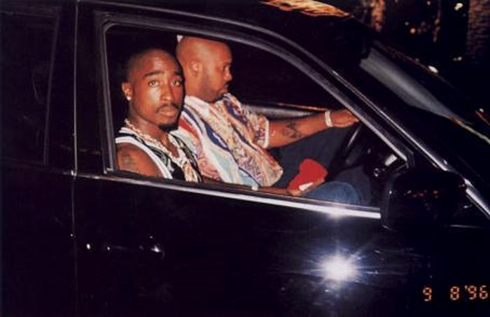 Photography of Tupac Shakur was taken moments before he was shot several times in a drive-by shooting