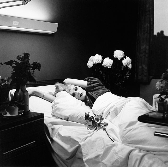 Black and white photography of Candy Darling
