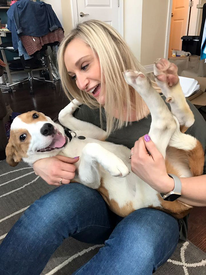 Meeting My Girl Rosie From Paws Chicago For The First Time. I Don't Know Who Was Happier, Her Or Me